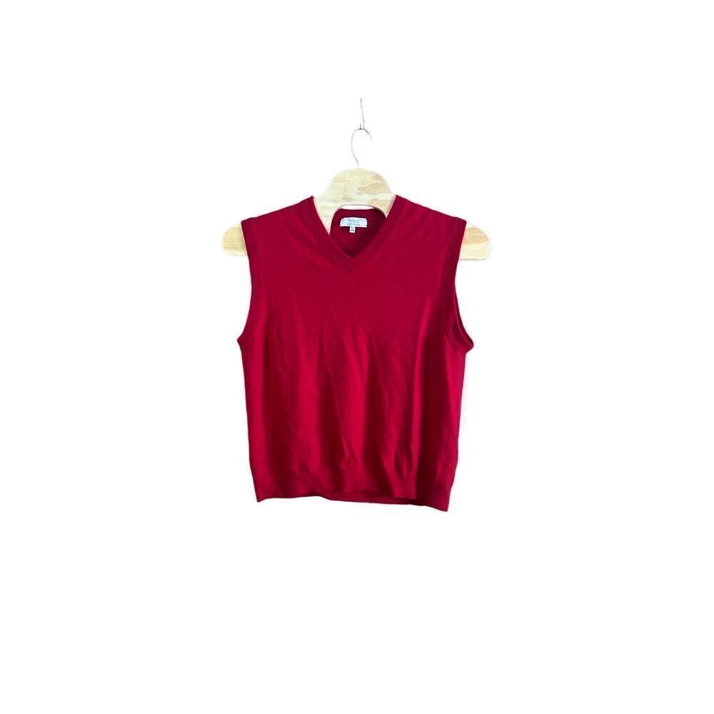 Turnbury 2XB Bright Red Merino Wool Vest